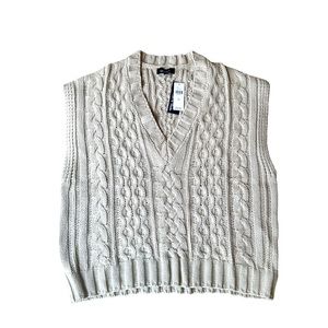 Knit Oversized Sweater Vest